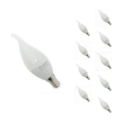 Ampoule E14 LED Flamme 8W 220V Ø38mm - Pack de 10 / Blanc Chaud  - SILUMEN (1/4)