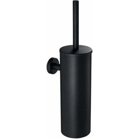 Auralum Noir Brosse de Toilette avec Porte-balai WC Mural pour Salle de Bains en Acier Inoxydable (1/5)