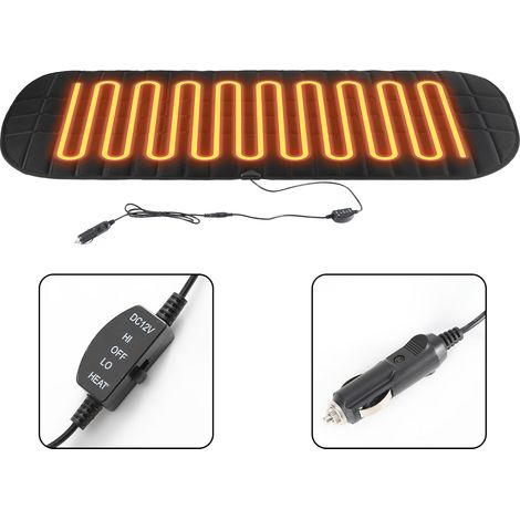 TolleTour Sitzheizung Auto Rücksitz 1 Stück 47x126cm lange beheizbare Sitzauflage für Autohinterbank 12V 2 Heizstufen Thermoschutz Schwarz (1/5)