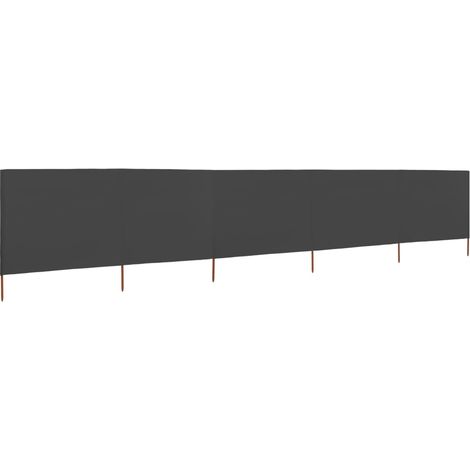 INLIFE Paravent 5 panneaux Tissu 600 x 120 cm Anthracite (1/5)