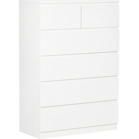 Meuble bas du quotidien, au style épuré, 80 x 39 x 115 cm, blanc (1/5)