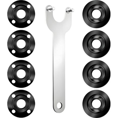 Clé d'angle de serrage pour meuleuse Clé de verrouillage en métal Compatible Milwaukee Bo-sch Black & Decker Ryobi 5/8-11-9pcs (1/3)