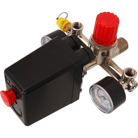 Kit de vanne de régulation de pressostat pour compresseur d'air avec port en laiton 3 en 1 de style américain