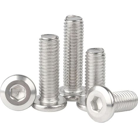 20 Pièces Boulons à Six Pans, Vis en Acier Inoxydable 304, M4 x 8mm Boulons Hexagonaux