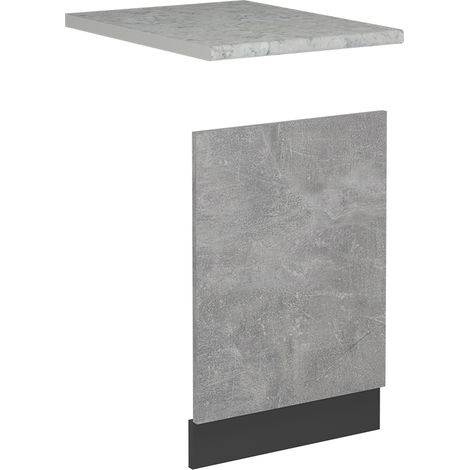 Pannello frontale per lavastoviglie R-Line, Calcestruzzo, 45 cm , PL Marmo, Vicco