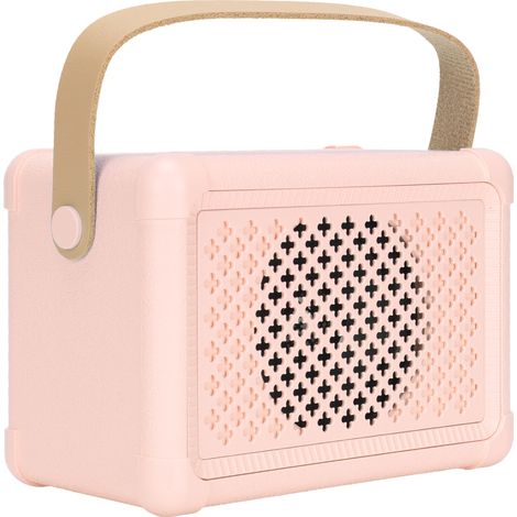 Enceinte Bluetooth rétro HiFi basses faible consommation d'énergie transmission rapide multifonction vintage sans fil rose (1/5)