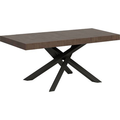 Tavolo Allungabile 120/380x90 cm Volantis Premium Noce Gambe Antracite
