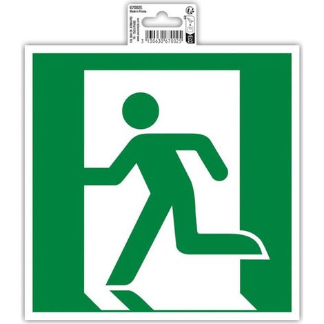 plaque de signalisation Évacuation gauche (1/2)