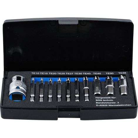 Jeu d Extracteurs de Vis Torx T10-T55 - 11 pcs - Acier Résistant - Réparation Facile et Rapide - D-Work (1/5)