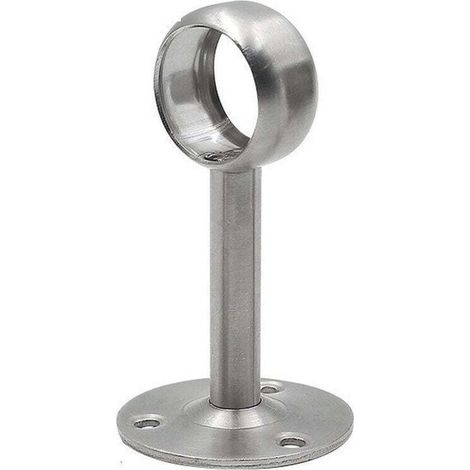 2 pièces supports de tringle à rideau, support de tringle à vêtements en forme de U en acier inoxydable avec vis et tubes d'expansion pour armoire à rideau de douche (25mm) (1/5)