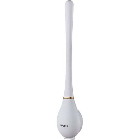 Brosse WC en Silicone, Brosse WC de Nettoyage, Brosse WC, Brosse WC de Remplacement Universelle pour Salle de Bain (Blanc) (1/4)
