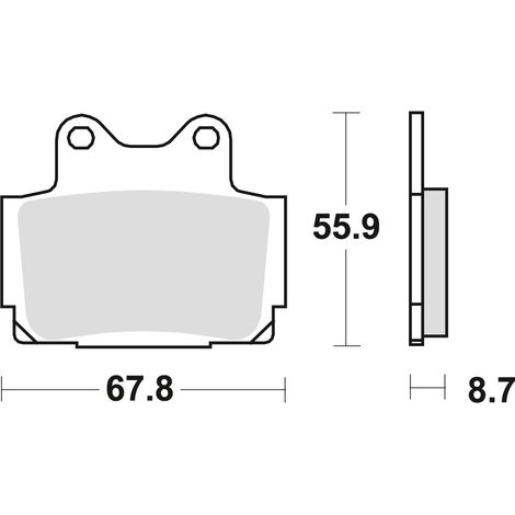 Pastillas de freno TRW ZF KH104 orgánicas para Yamaha TZR 125 88-92, FZS 600 98-03, SRX 600 86-95, XJ 600 / Diversion 92-03, delanteras/traseras.