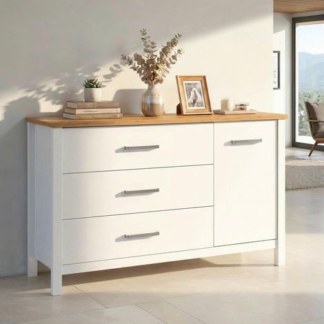 Mömax Sideboard Sicilia Weiß/Eiche (1/5)