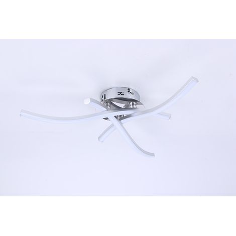 Plafonnier LED - Luminaire Plafonnier En Forme De Vague - Lumière Blanche Neutre 4000 K - LED Intégrées 18 W 1600 lm (1/5)