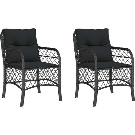 Maison Exclusive - Sillones de jardín con cojines 2 uds ratán sin (1/5)
