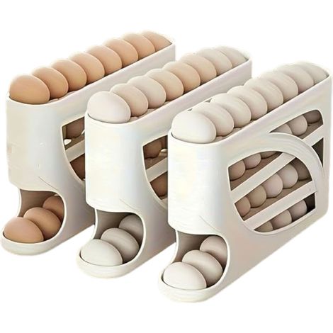 Beyamis Distributeur œufs – 4 niveaux roulettes, réfrigérateur/cuisine (1/5)