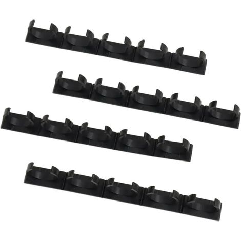 Un set di 4 clip in plastica nera per spezie, clip da appendere per riporre bottiglie di salsa, organizer compatti da parete per spezie e condimenti da cucina.