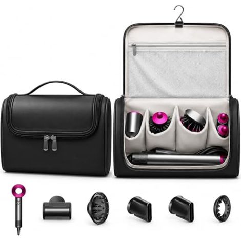 Étui Étanche pour Sèche-Cheveux Sac De Voyage Suspendu pour Sèche-Cheveux, Sac De Rangement Antichoc avec Séparateur, Compatible avec Dyson Airwrap Et Shark Flexstyle. (1/5)