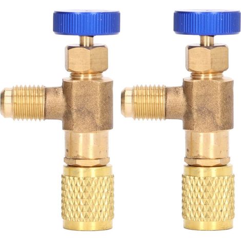 Stück Kälteventil, Klimaanlage, Kältemittel-Ladesteuerung, Fluorid-Adapter für R22, R404, R407, 1/4Sae-Gewinde. (1/4)
