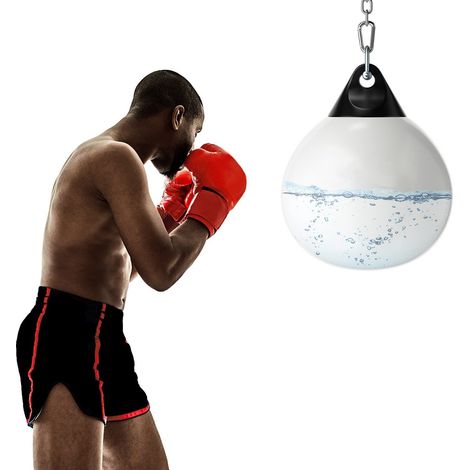 COSTWAY Sacco da Boxe per Bambini ed Adulti 50 kg, Sacco da Boxe ad Acqua con Catena Metallica Regolabile, Ganci, Fibbie di Assicurazione e Tubo dell’Acqua (1/5)