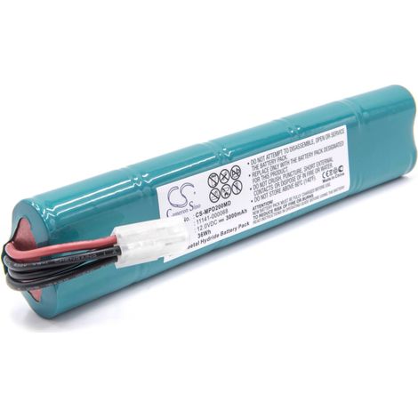 vhbw Akku kompatibel mit Medtronic LifePak 20, Lifepak 20 Defibrillator, LP20 Medizintechnik (3000 mAh, 12 V, NiMH)