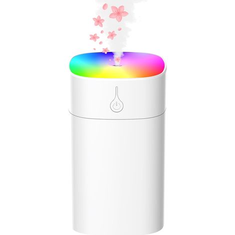 Mini umidificatori portatili, diffusore di aromi per interni da 400 ml con 2 modalità, luce notturna e spegnimento automatico, piccolo diffusore per auto