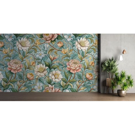 Papier peint fleuri - art déco classique - 500 x 270 cm (1/2)