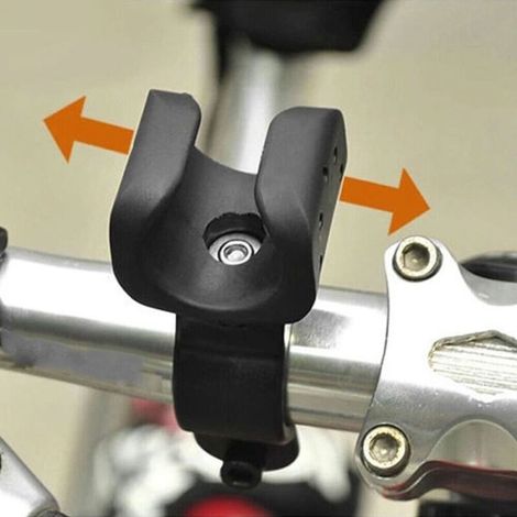 Lot de 2 lampes torches LED d'extérieur pour VTT, support pour lampe torche 26650, clip de vélo rotatif en forme de U (1/5)