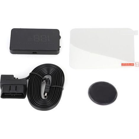 Affichage tête haute universel pour voiture, avertisseur de fatigue au volant, écran LED numérique 3,5 pouces pour véhicule essence, protocole OBD2 (1/4)