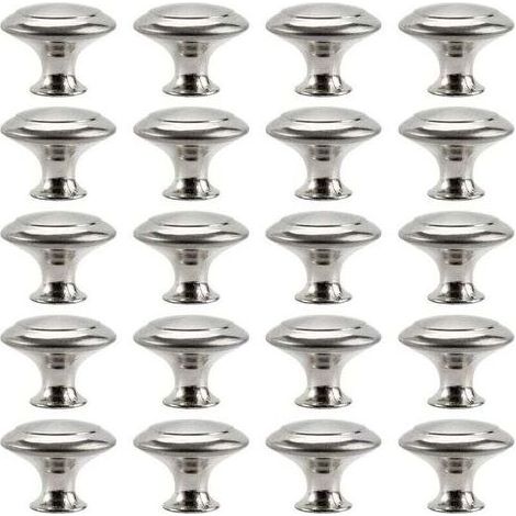 Bouton de Meuble Cuisine Poignées Cabinet Acier Inox Portes Coupe Décoration Porte Cabinet Placard Tiroir Armoire(20PCS) (1/5)