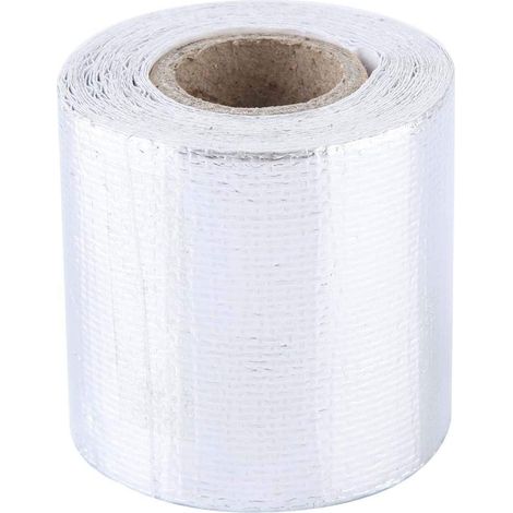 Ruban D'emballage Adhésif en Aluminium, 5 M 5 Cm Ruban D'emballage Réfléchissant Adhésif en Papier D'aluminium pour Voiture pour Enveloppe Thermique Adhésive, Ruban Doré(Argent 5M5Cm) (1/5)