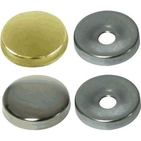 BORCHIA CON FONDELLO COPRIVITE BOMBATA OTTONE NICHELATO  D. 16 mm (1/3)