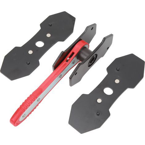 Herramienta de compresión de pinza de freno, separador de pistón de trinquete de acero rojo para automóviles, para reparación e instalación. (1/5)