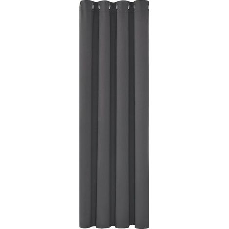 [JAMAIS UTILISÉ] Rideaux Occultants Isolant Thermique Anti Froid, 150200 CM Design Moderne à Oeillets, Gris Foncé, 1Pièces (1/3)