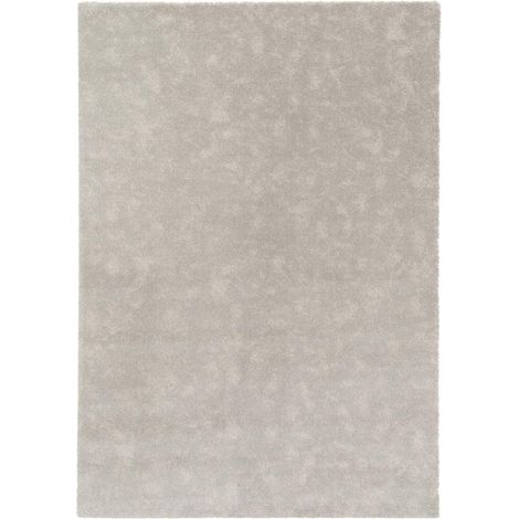Tapis salon et chambre 200x290 gris rectangle tissé motif uni VELURE 1 (1/4)