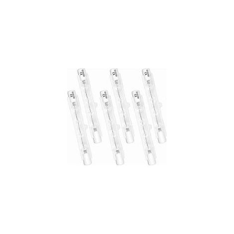 6er-Pack R7s 78 mm 100 W 230 V Halogenlampen, dimmbare Halogenröhre, warmweiß 2700 K, 1500 lm, linearer Halogenstrahler, für LLighting De-Crezuo