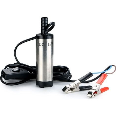 12V 38mm Pompe submersible en acier inoxydable Huile d'eau Pompe de transfert de carburant diesel pour huile de voiture Liquide Pompe à eau de carburant diesel Pompe de transfert 12V Pompe à eau (1/5)