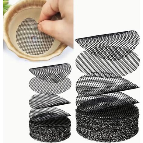 50 tapis de drainage ronds pour pots de fleurs et plantes de jardin, diamètre 4,5 cm, pour bonsaïs et plantes de jardin. (1/2)