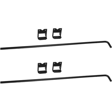 Lot de 2 loquets de portail robustes en acier inoxydable et fer, barre de mise à la terre pour clôture et porte. (1/5)