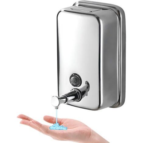 Soap Dispenser Wall Mounted 304 Stainless Steel Liquid Soap Dispenser for Home Bathroom Hotel (500ml) (1/5)