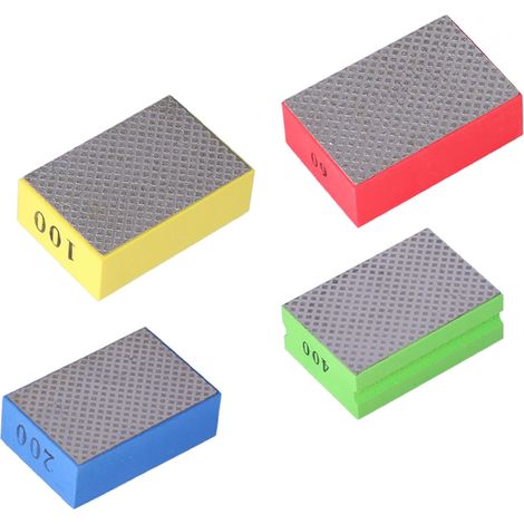 4 stücke Diamant Hand Polieren Pads für Fliesen Stein Schneiden Entgraten 60 100 200 400 Grit