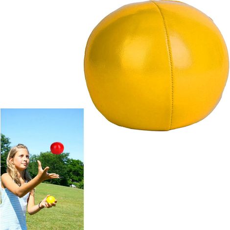 3 balles de jonglage en polyuréthane pour débutants et experts - Set de 3 (couleur jaune)