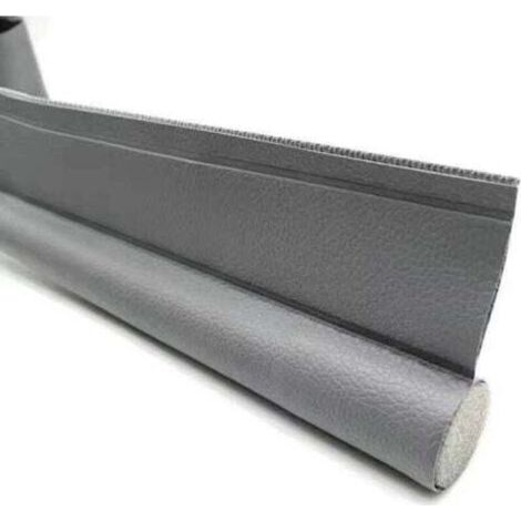 Paravento monofacciale da 96 cm per la parte inferiore della porta, con striscia sigillante autoadesiva e guarnizione antivento per prevenire rumori causati da freddo, vento e pioggia (grigio).