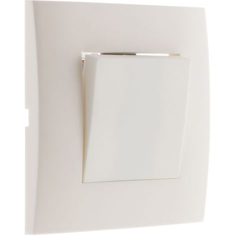 Bouton poussoir 10A à bornes automatiques - blanc - Zenitech (1/4)