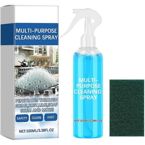 Nettoyant dégraissant pour la cuisine, mousse nettoyante ménager en spray 100 ml, nettoyant en profondeur pour les taches d'huile douces et tenaces. (1/5)