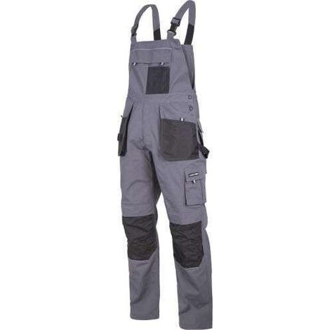 Graue und schwarze Latzhose, "L (52)", CE, lahti