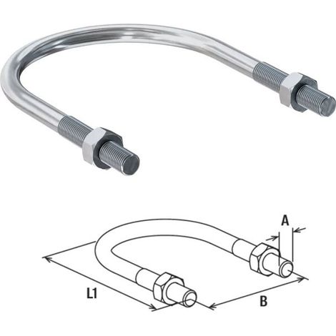 ETR 66-76 collare U-bolt con filettatura metrica 2"1/2 00024424