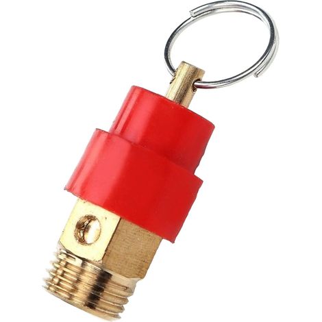 Dapetz ® 1/4'' BSP 120PSI Air Compressor Safety Relief Valve Pressure Release Regulator 9mm,120PSI 1/8inch Oil-Free Air Compressor Safety Relief Valve,Length: Approx. 38mm,Diameter: Approx. 9mm.