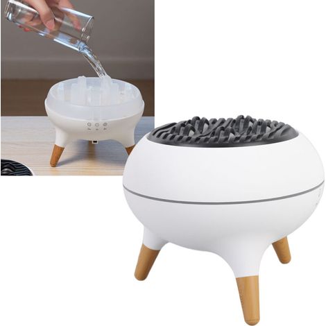 Diffuseur d'Humidificateur aromatique Flame avec Timer, Contrôle Remote et Lampe LED 7 couleurs (350ml, EU Plug) pour Bureau, Salon et Chambre (1/5)