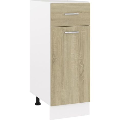 Cajón bajo "Lyon" roble Sonoma 30x46x81,5 cm Madera de ingeniería vidaXL